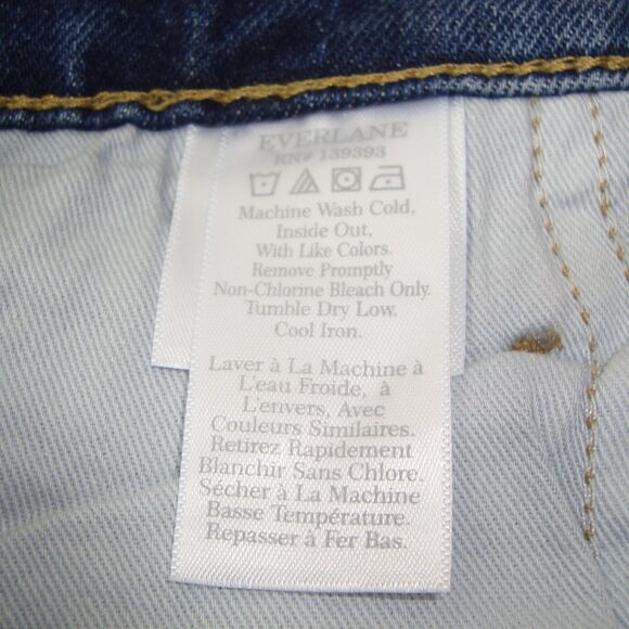 NEW Everlane The Curvy 90s Cheeky Crop Blue Denim Jean Organic Cotton Size 18/20 - Picture 11 of 13